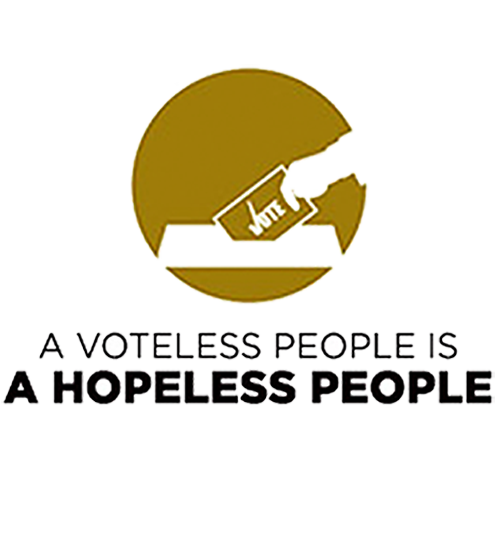 A Voteless People Is A Hopeless People logo